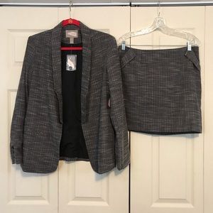 Two piece short skirt suit